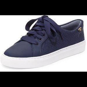 Tory Burch Blue Leather Sneaker